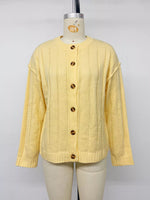 Button Up Dropped Shoulder Cardigan