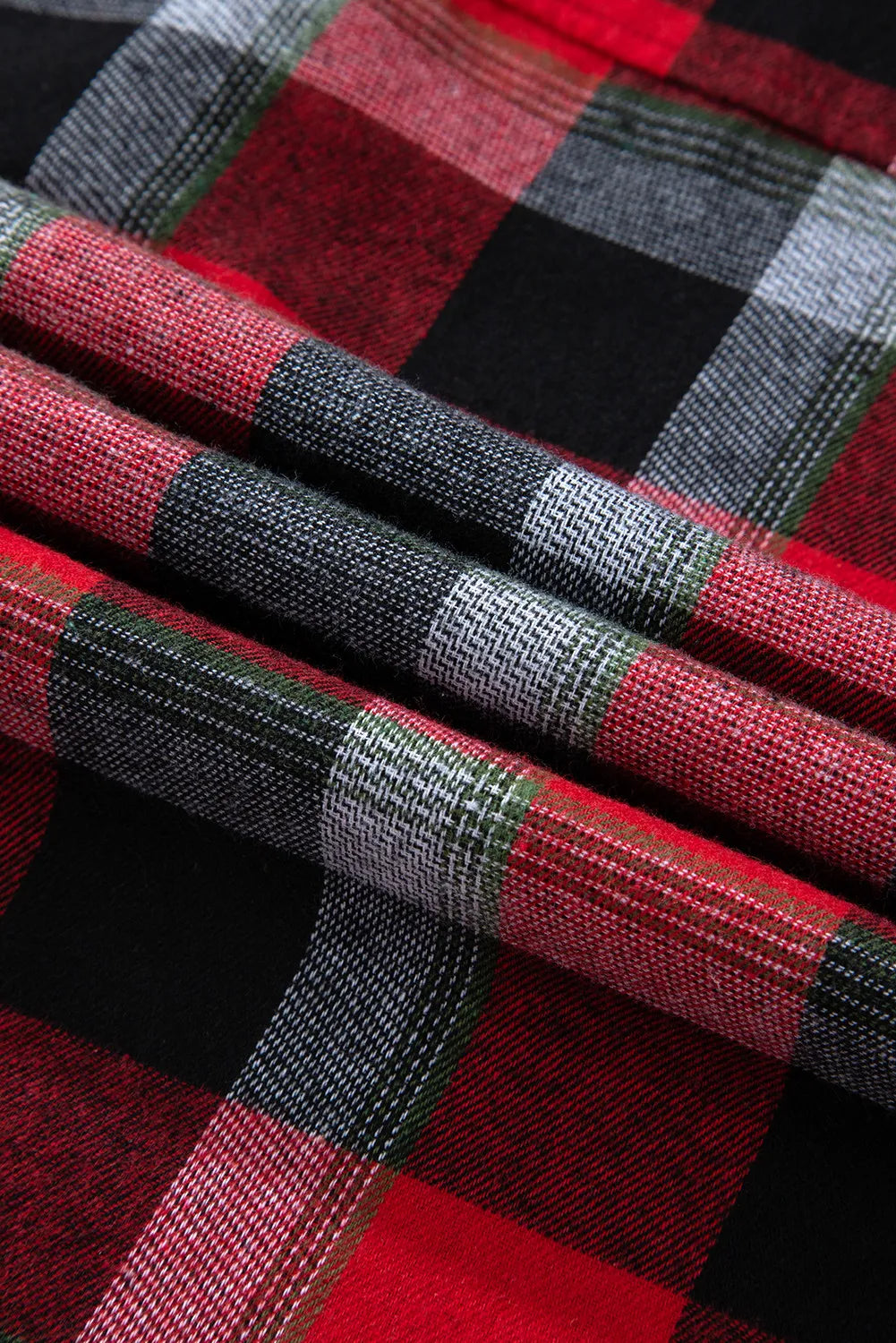 Plaid Long Sleeve Top and Pants Lounge Set - Ladyez