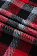 Plaid Long Sleeve Top and Pants Lounge Set - Ladyez