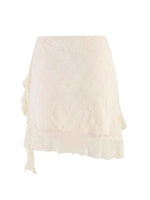 Ruffled Lace Mini Skirt