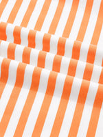 Stripe 3/4 Sleeve Exposed Seam Patchwork Pullover Top