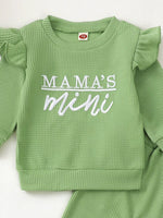 Children's Letter Ruffled Trim Top and Pants Set