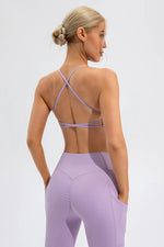 Crisscross Spaghetti Strap Active Cami - Ladyez