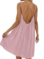 Backless Spaghetti Strap Casual Dress