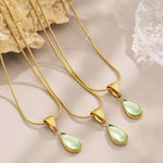 Stainless Steel Teardrop Necklace