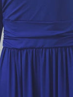Full Size Slit Surplice Cutout Long Sleeve Maxi Dress Plus Size - Ladyez