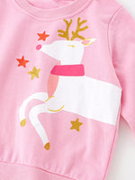 Children's Reindeer Graphic Crew Neck Sweatshirt