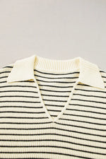 Striped Collared Neck Tank