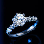 1 Carat Moissanite 925 Sterling Silver Ring