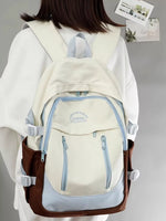 Color Block Lightweight Backpack Bag