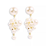 Pearl Cluster Dangle Earrings