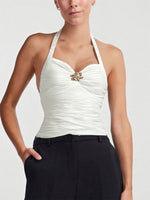 Ruched Halter Neck Cami