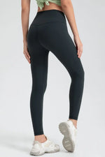 Wide Waistband Slim Fit Active Leggings - Ladyez