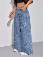 Heart Wide Leg Jeans