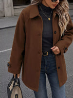Single-Breasted Raglan Sleeve Outerwear