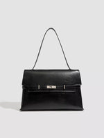 Buckle Leather Shoulder Bag