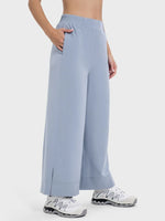 Millennia Slit Wide Leg Active Pants - Ladyez