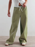 Striped Wide Leg Jeans - Ladyez