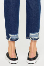 Kancan High Rise Distressed Mom Fit Jeans - Ladyez