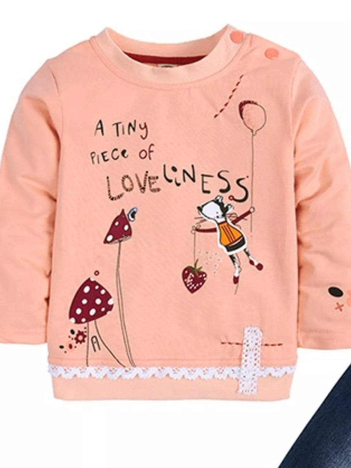 Children's Round Neck Top and Jeans Set