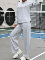 Round Neck Sweatshirt and Pants Set