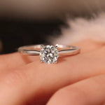 1 Carat 925 Sterling Silver Moissanite Ring