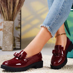 Round Toe Bow Loafers
