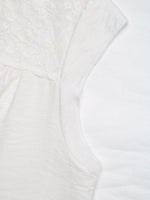 Lace Trim Notched Blouse