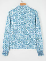 Floral Button Up Puff Sleeve Shirt