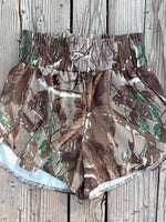 Camo Print Elastic Waist Shorts