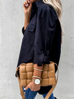 Button Up Roll-Tab Sleeve Shirt