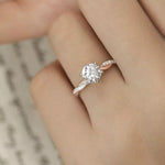 1 Carat 925 Sterling Silver Moissanite Ring