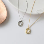 925 Sterling Silver Geometric Pendant Necklace