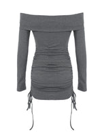 Off-Shoulder Ruched Bodycon Mini Dress