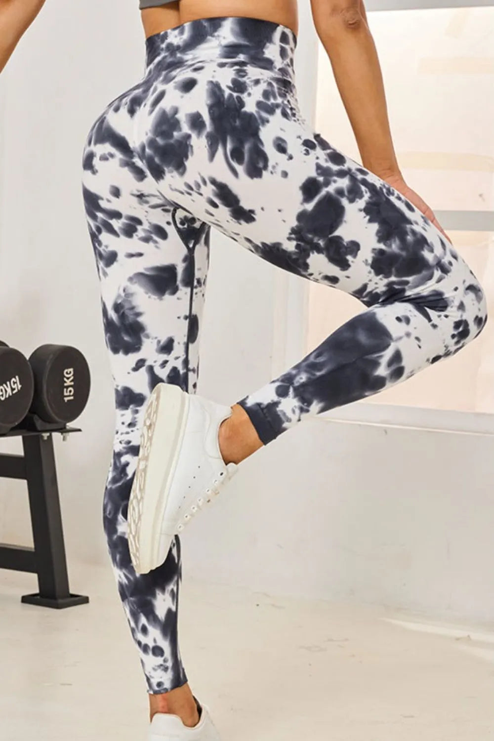 Tie-Dye High Waist Active Leggings - Ladyez