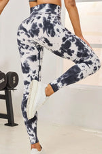 Tie-Dye High Waist Active Leggings - Ladyez