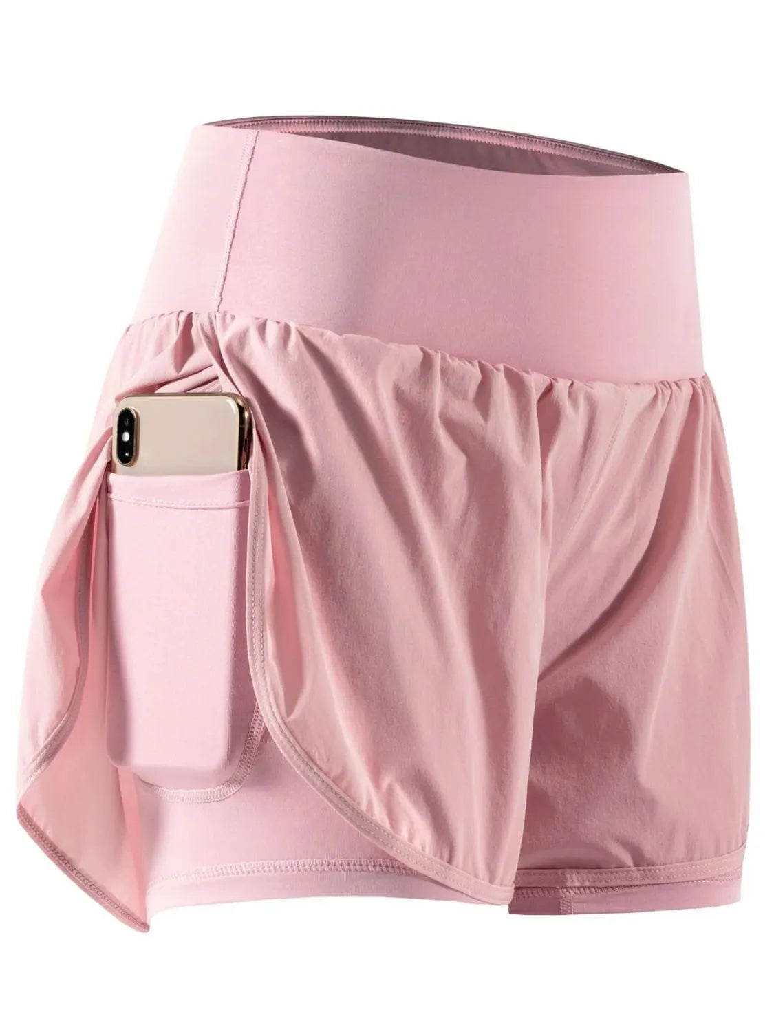 Pocketed High Waist Active Shorts - Ladyez