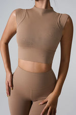 Mock Neck Active Tank - Ladyez