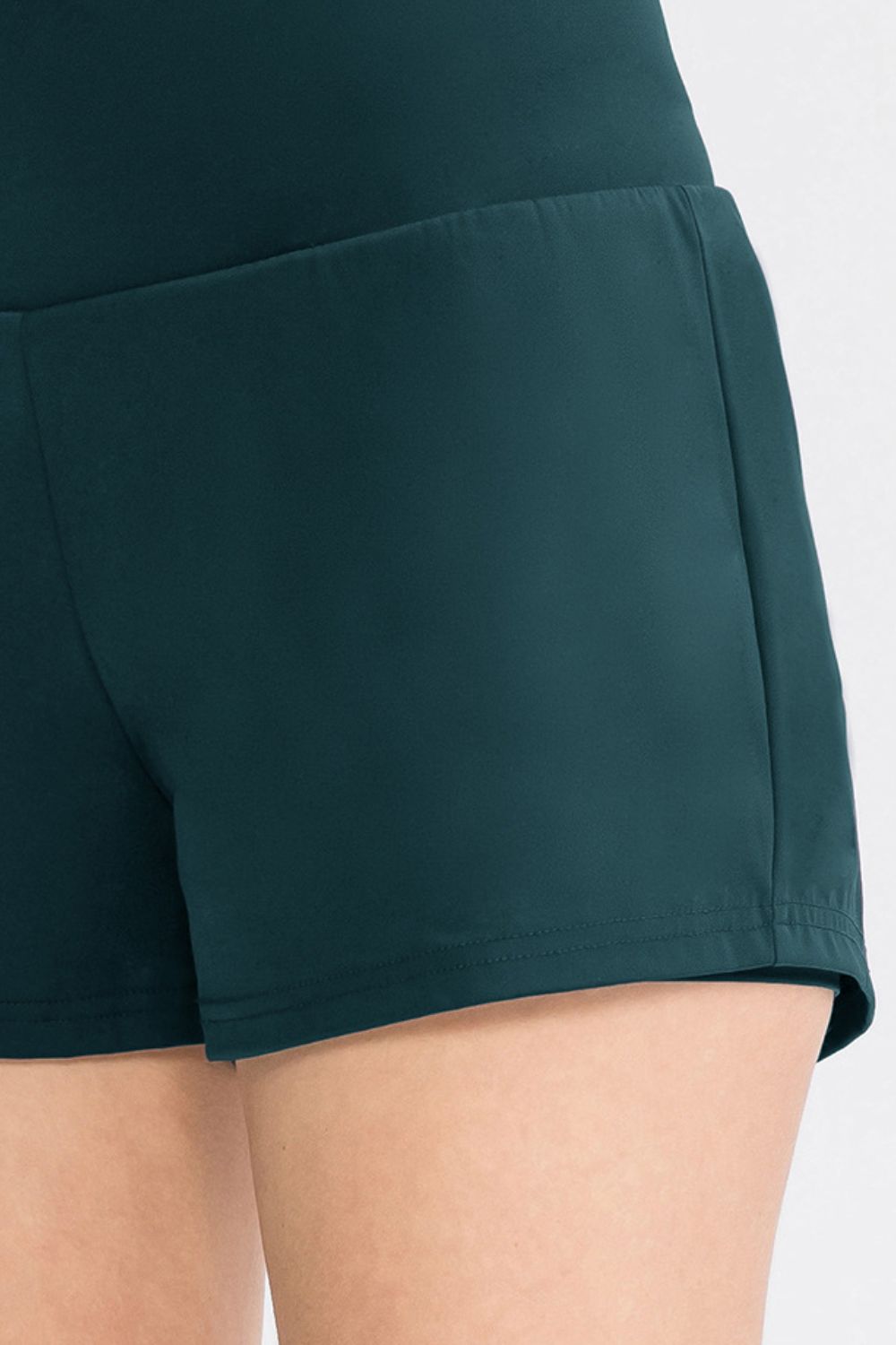 Wide Waistband Sports Shorts with Pockets - Ladyez