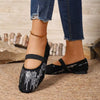 Sequin Round Toe Slip-Ons