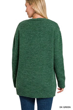 Zenana Open Front Sweater Cardigan