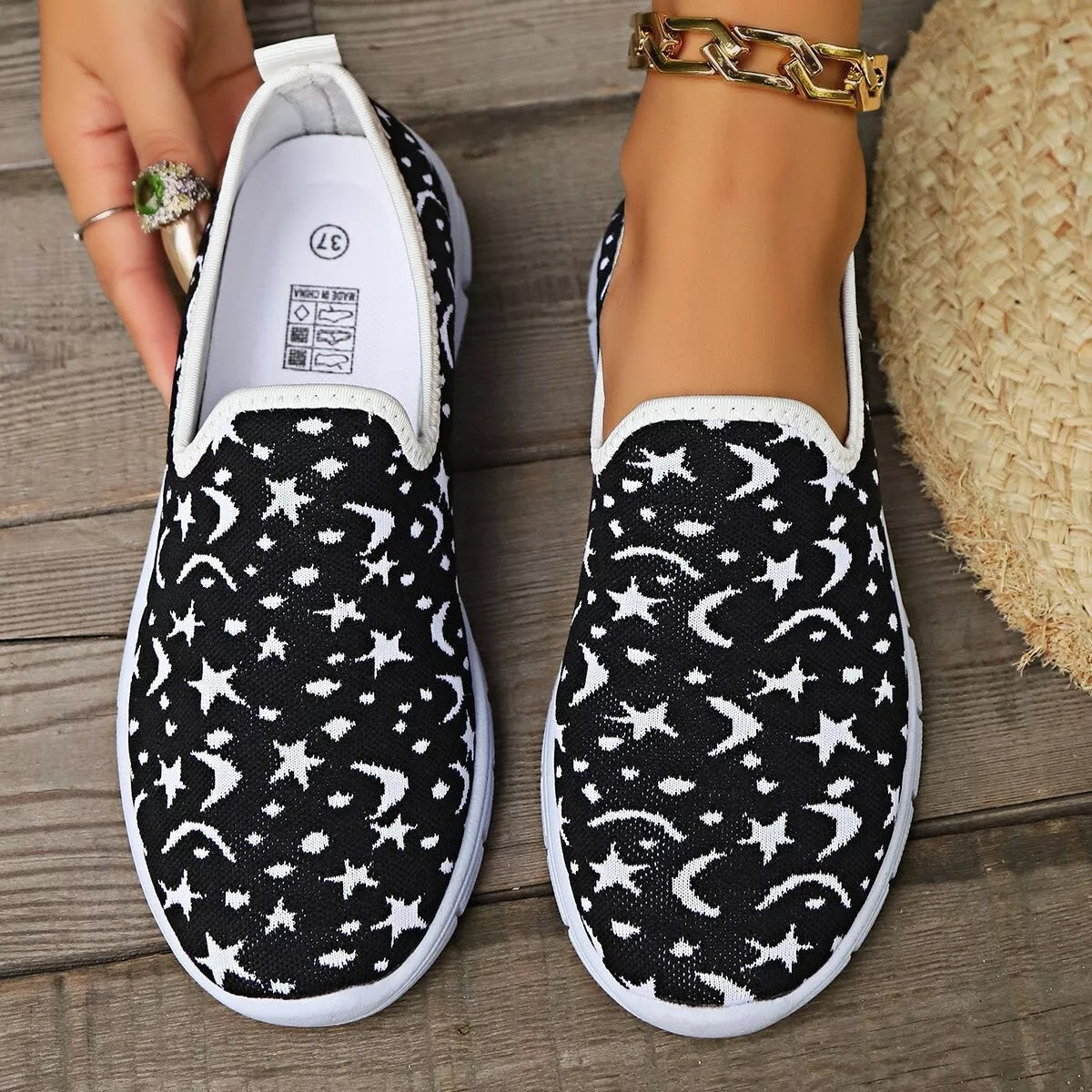 Round Toe Platform Slip-Ons