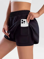 Pocketed High Waist Active Shorts - Ladyez