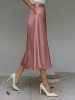 Satin Midi Skirt