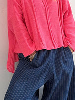 High-Low Drop Shoulder Sweater