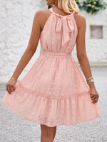 Tied Frill Sleeveless Mini Cami Dress