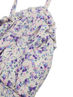 Floral Print Shirred Cami Maxi Dress