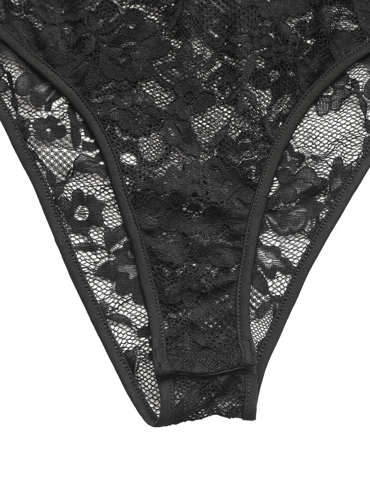 Lace Long Sleeve V-Neck Bodysuit - Ladyez
