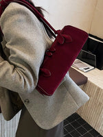 Solid Color Shoulder Bag