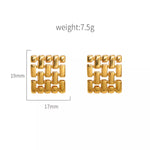 18K Gold-Plated Geometric Stud Earrings
